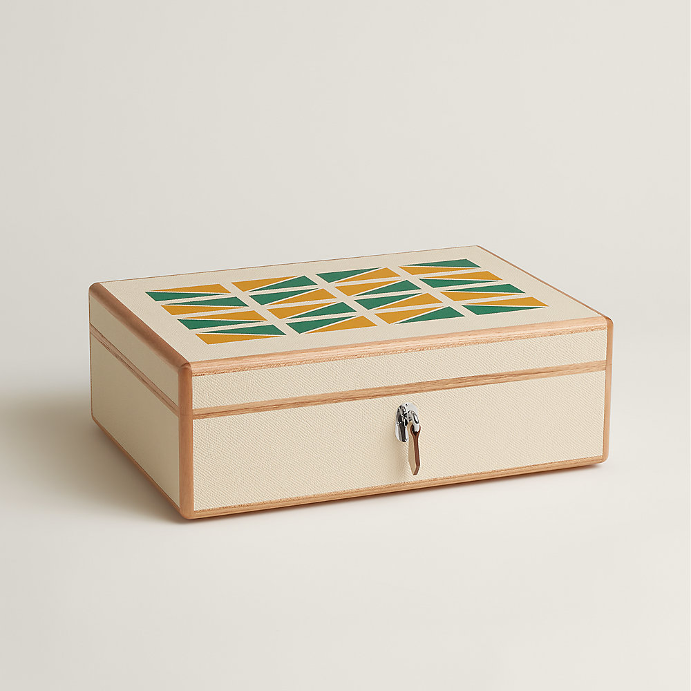 Amalthee Chevron Hippique watch and jewelry box, large model